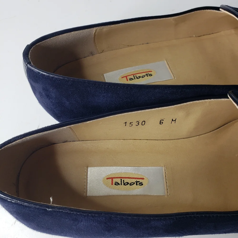Suede Leather Slip-on Loafer 6 Preppy Minimalist Classic Business Flat Talbots
